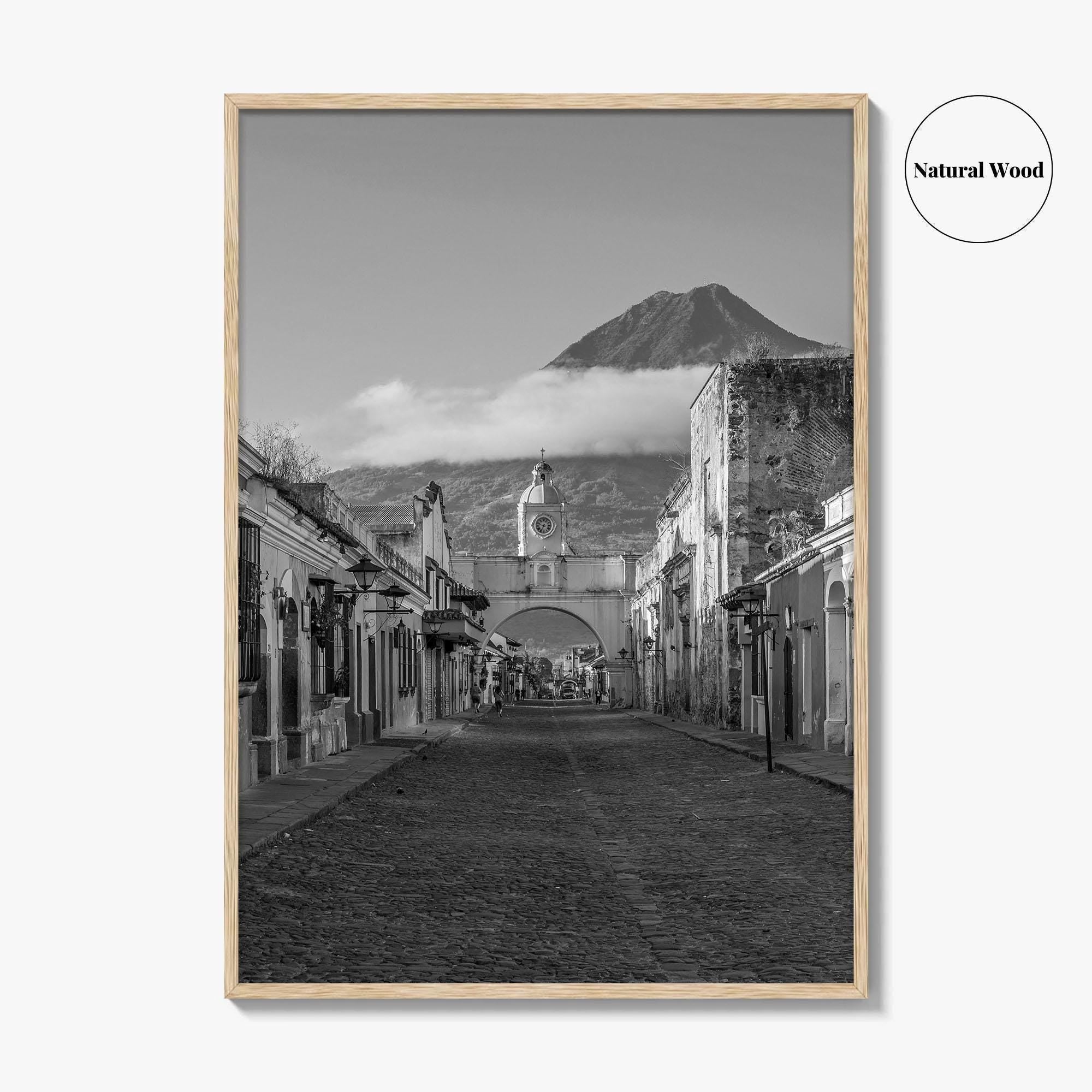 Antigua Guatemala Black and White Fine Art Photo Print, Santa Catalina Arch, Wall Decor