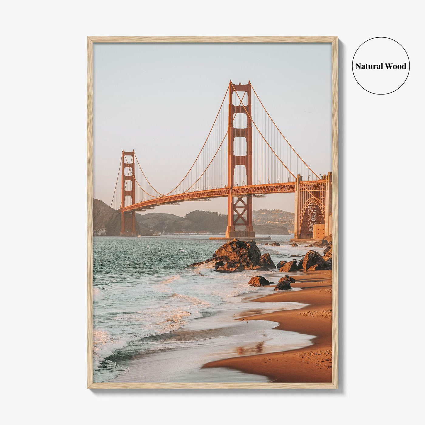 Golden Gate Bridge Fine Art Photo Print, San Francisco, California, Marshall's Beach Poster