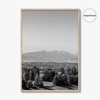 Bozeman Black and White Fine Art Photo Print, Montana Hills Landscape Poster, USA Poster
