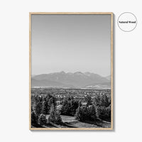 Bozeman Black and White Fine Art Photo Print, Montana Hills Landscape Poster, USA Poster