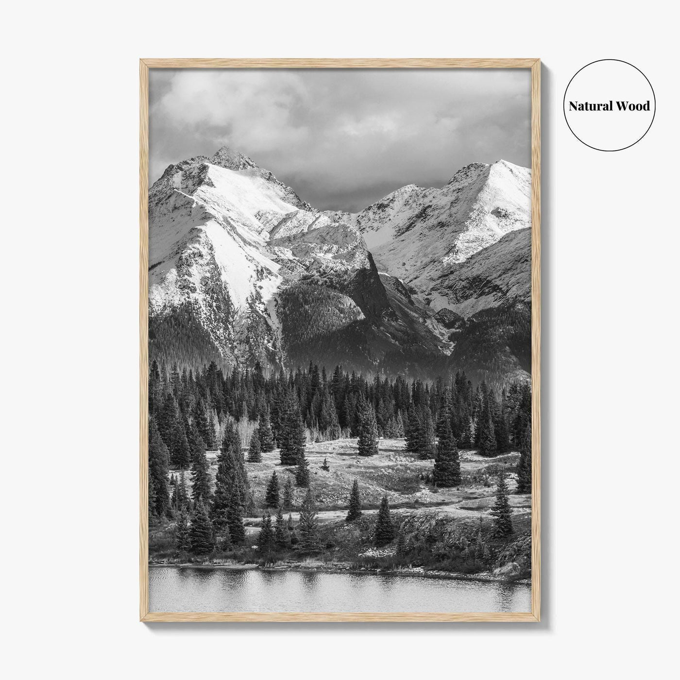 Colorado Black and White Fine Art Photo Print, Rocky Mountains, USA Landscape Poster