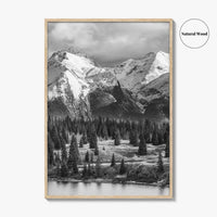 Colorado Black and White Fine Art Photo Print, Rocky Mountains, USA Landscape Poster
