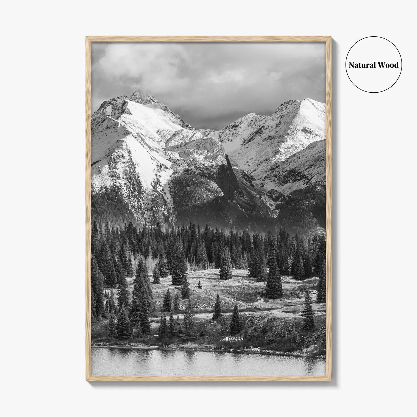 Colorado Black and White Fine Art Photo Print, Rocky Mountains, USA Landscape Poster