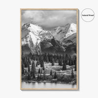 Colorado Black and White Fine Art Photo Print, Rocky Mountains, USA Landscape Poster