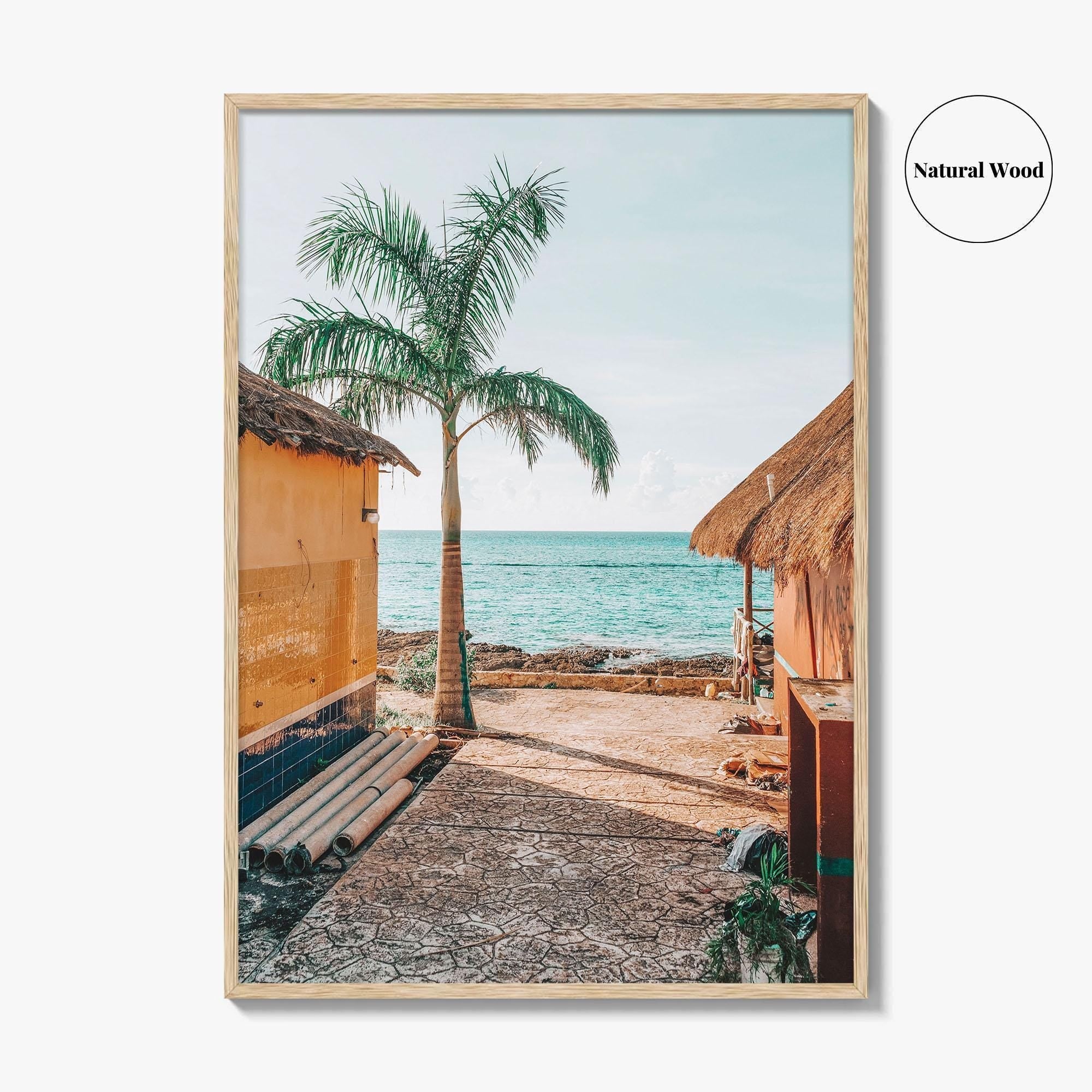 Cozumel Fine Art Photo Print, Mexico, Quintana Roo, Waterfront, Palm Trees, Wall Decor, Poster