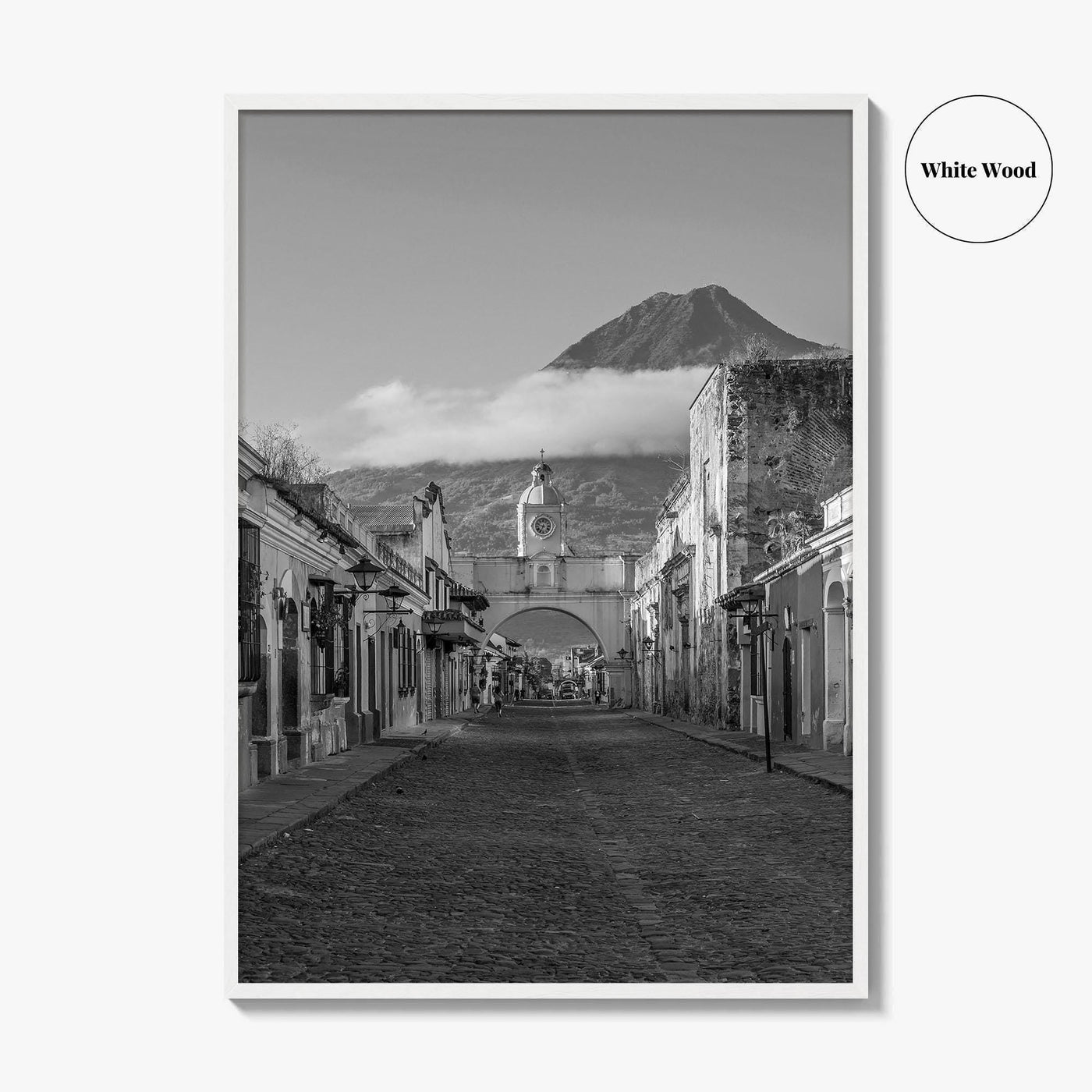 Antigua Guatemala Black and White Fine Art Photo Print, Santa Catalina Arch, Wall Decor