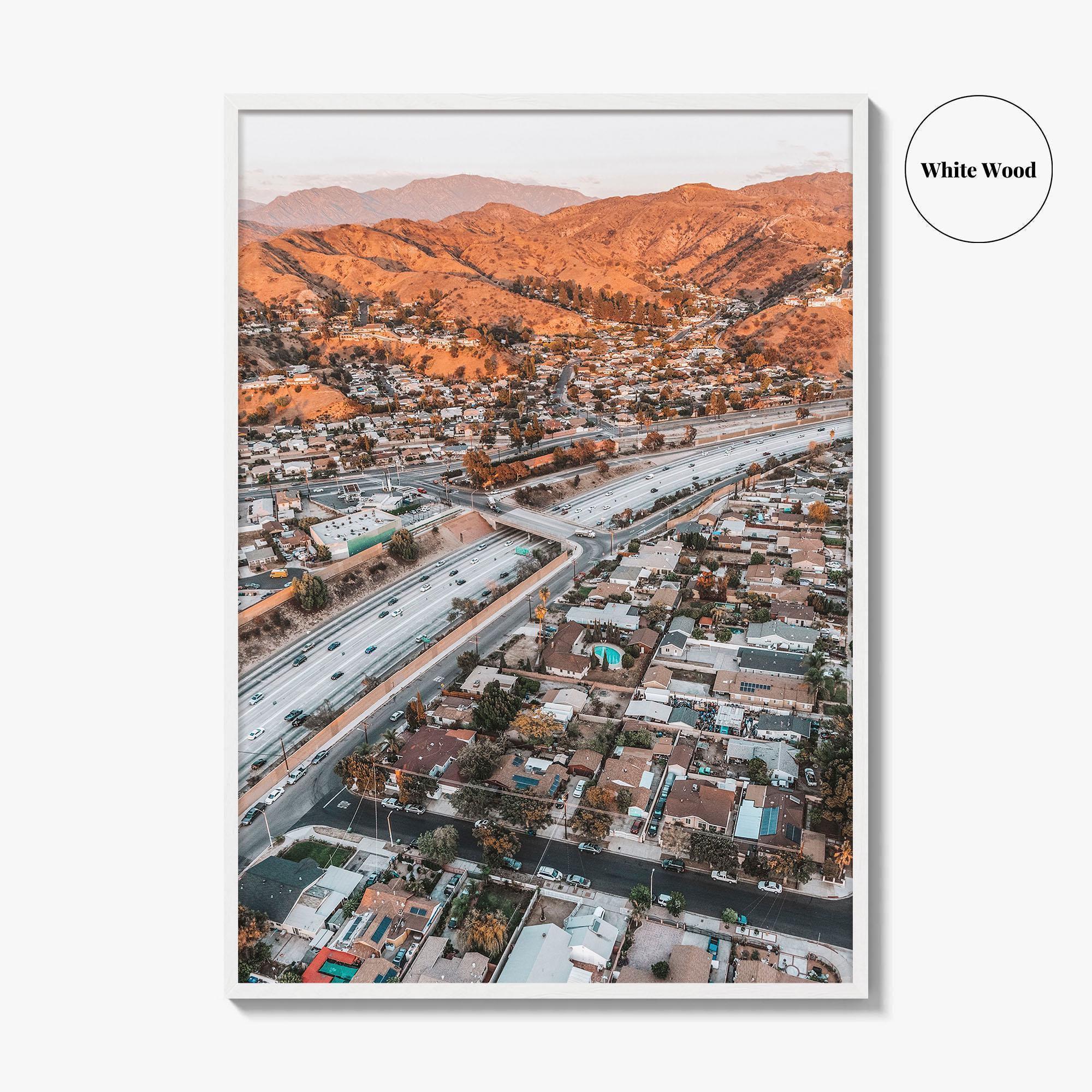 Burbank Fine Art Photo Print, Los Angeles, San Fernando Valley, California Poster, Verdugo Mountains