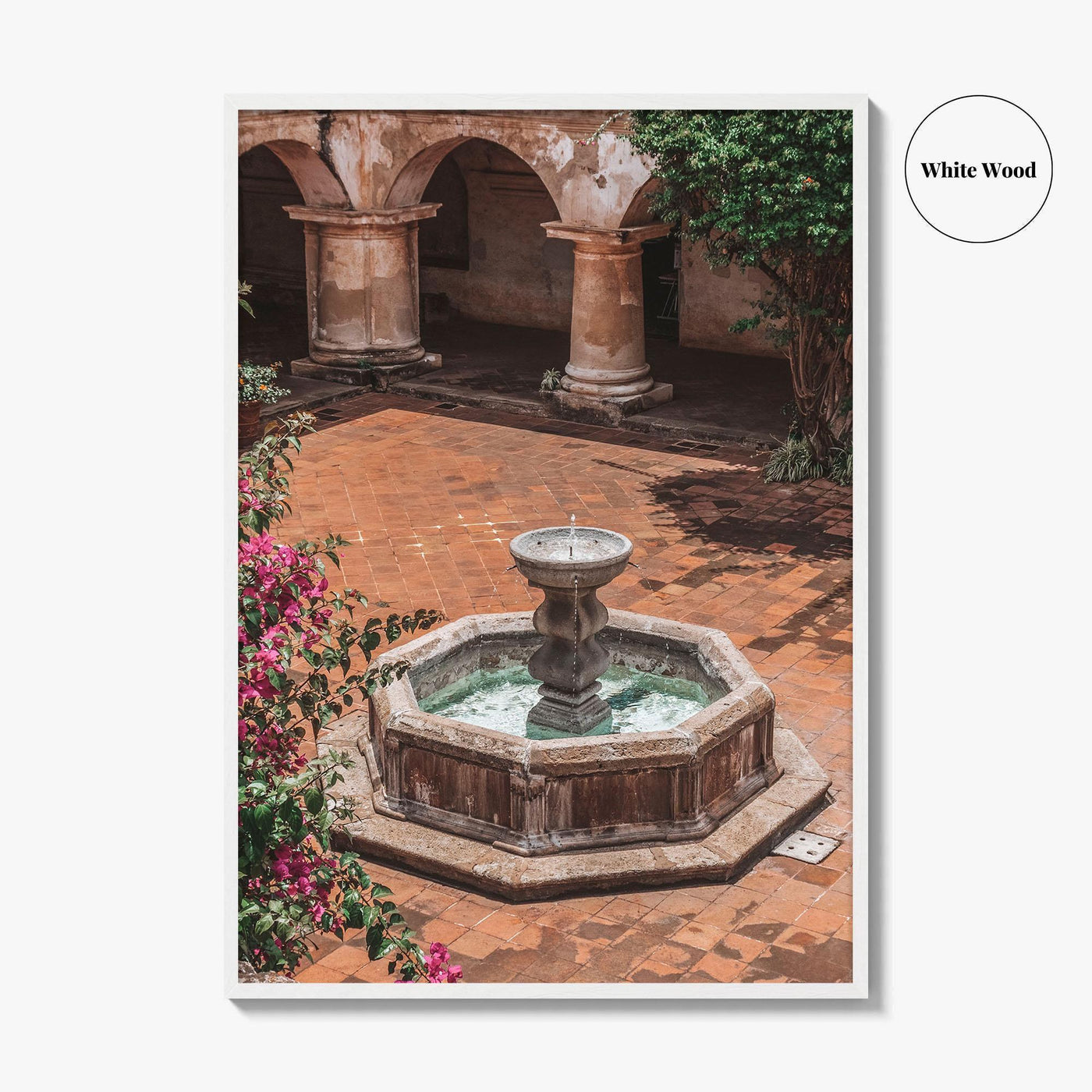 Antigua Guatemala Fine Art Photo Print, Colonial Fountain Wall Decor Poster