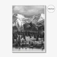 Colorado Black and White Fine Art Photo Print, Rocky Mountains, USA Landscape Poster