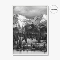 Colorado Black and White Fine Art Photo Print, Rocky Mountains, USA Landscape Poster