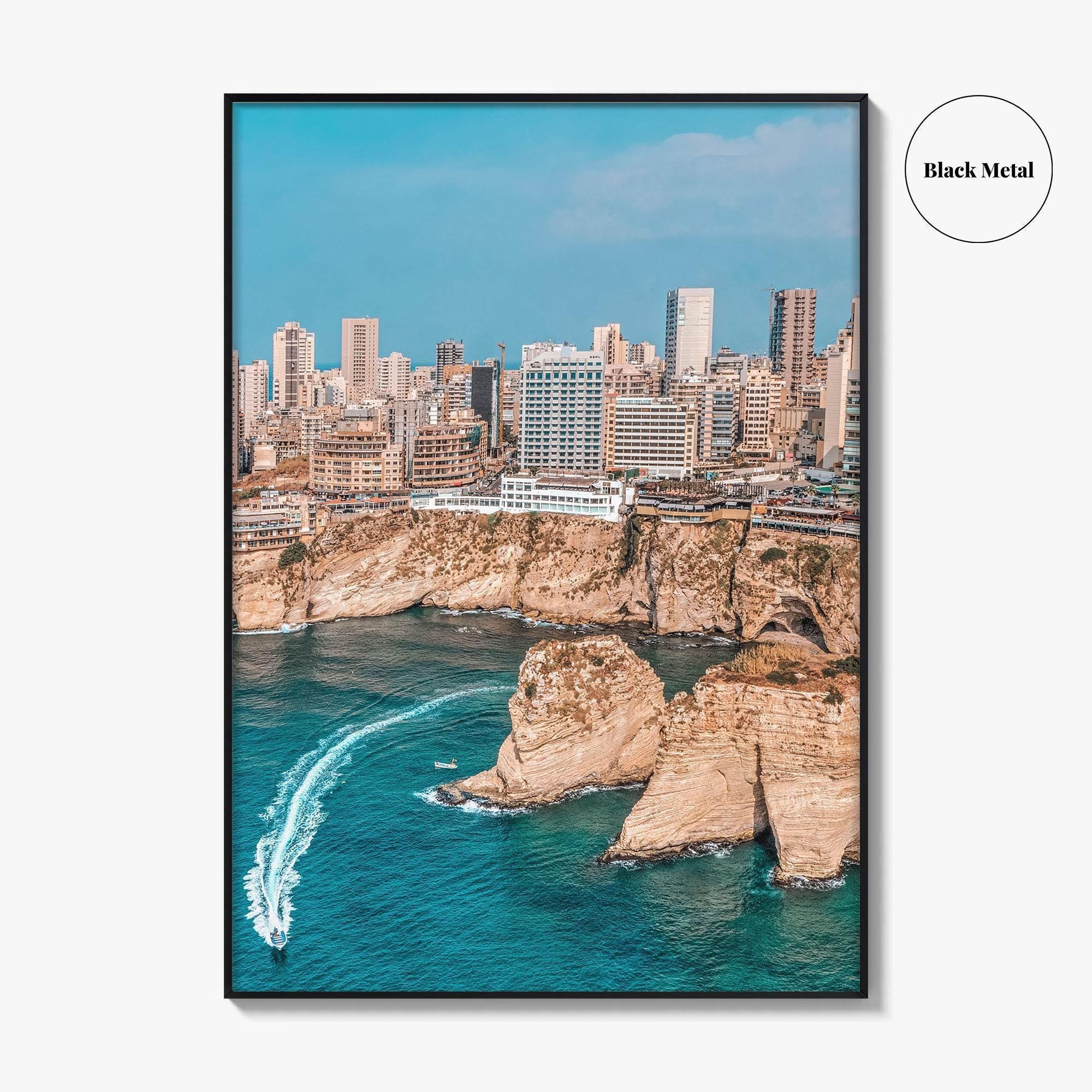 Beirut Fine Art Photo Print, Pigeon Rocks Raouche, Lebanon Wall Decor Poster