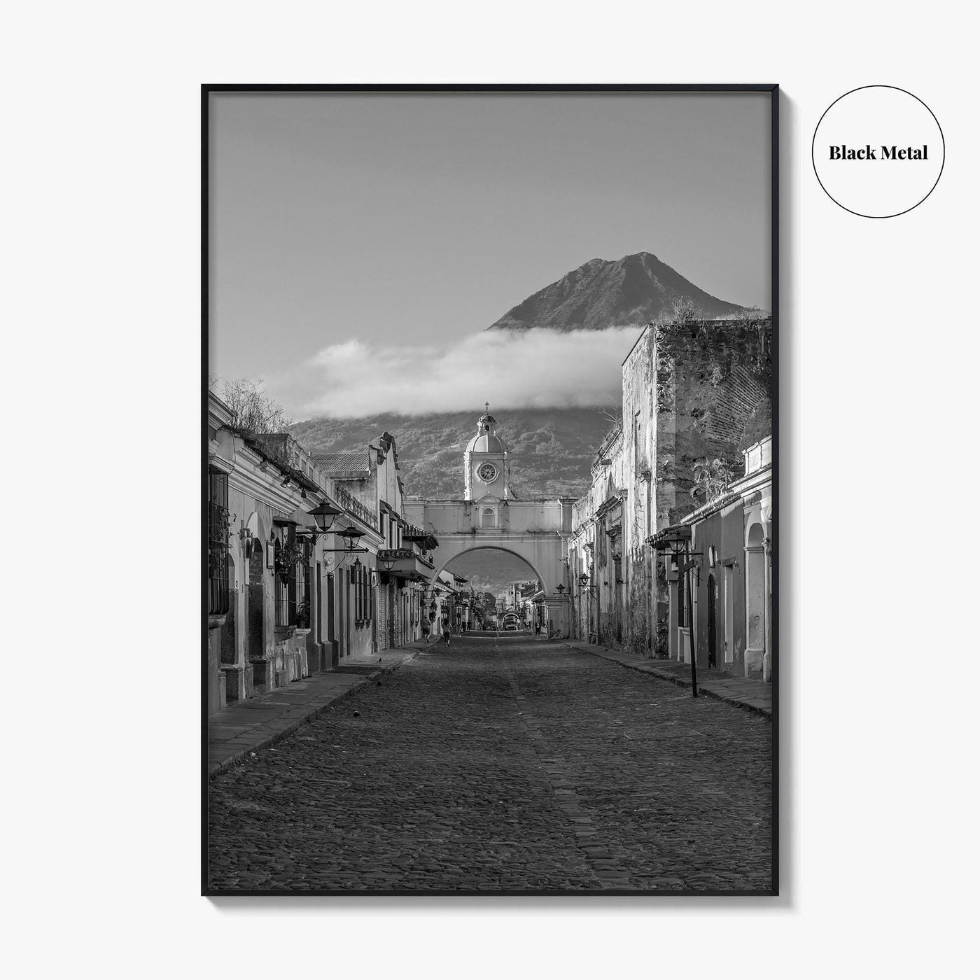 Antigua Guatemala Black and White Fine Art Photo Print, Santa Catalina Arch, Wall Decor