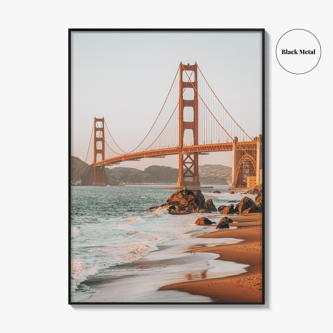 Golden Gate Bridge Fine Art Photo Print, San Francisco, California, Marshall's Beach Poster