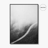 Adirondack Mountains Black and White Fine Art Photo Print, Lake Placid NY Art