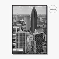 Atlanta Skyline Black and White Fine Art Photo Print, Downtown Georgia Poster
