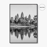 Angkor Wat Black and White Fine Art Photo Print, Siem Reap Cambodia Poster