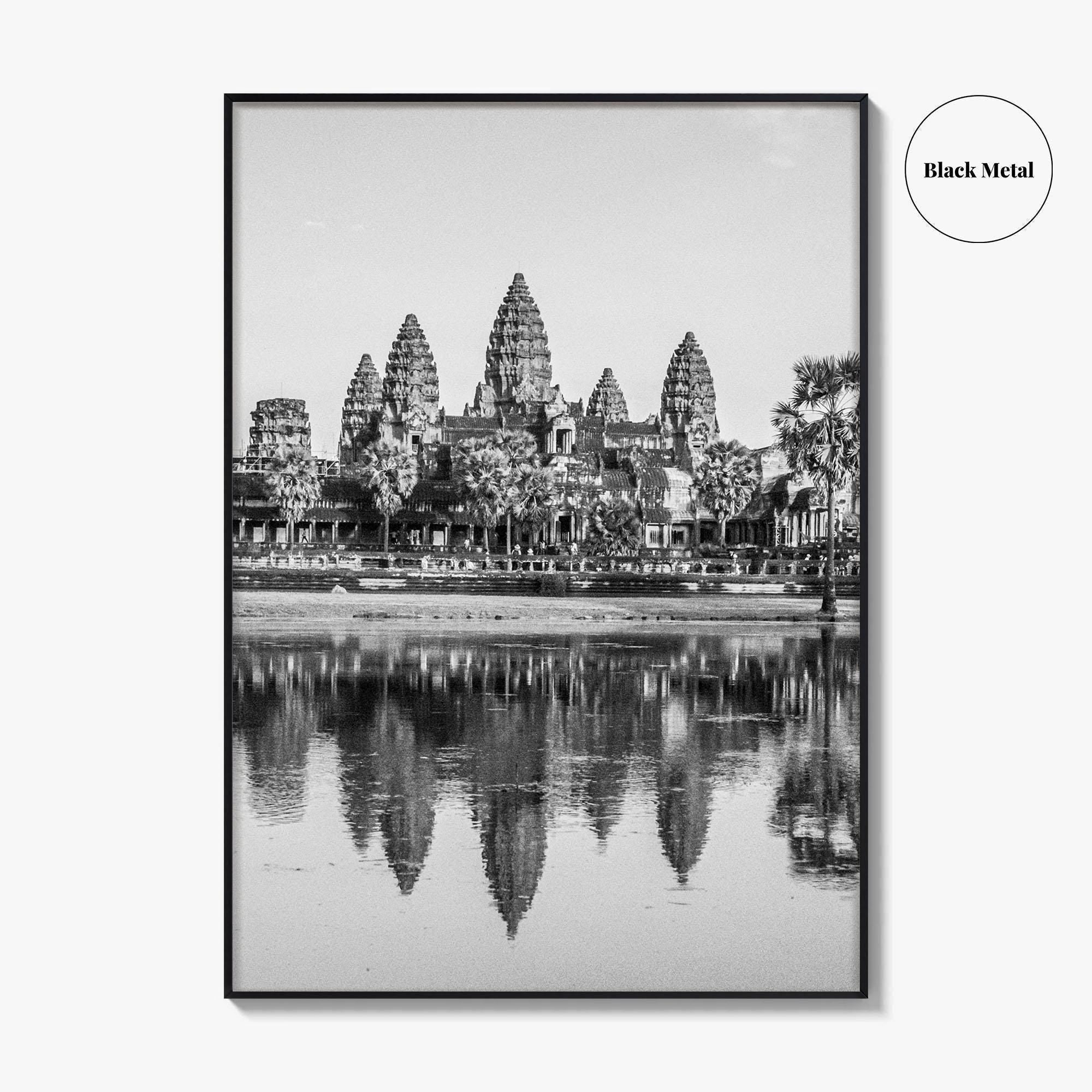 Angkor Wat Black and White Fine Art Photo Print, Siem Reap Cambodia Poster