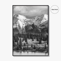 Colorado Black and White Fine Art Photo Print, Rocky Mountains, USA Landscape Poster