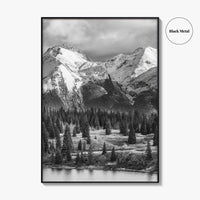Colorado Black and White Fine Art Photo Print, Rocky Mountains, USA Landscape Poster