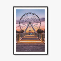 Montreal Fine Art Photo Print, Old Port Ferris Wheel, Quebec Canada Wall Poster