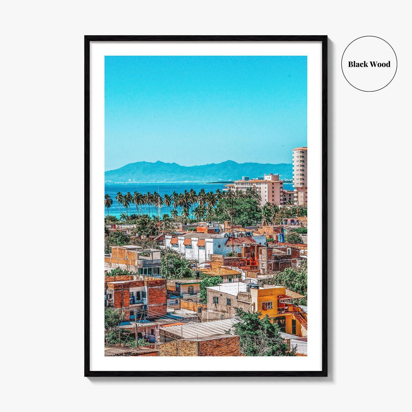 Puerto Vallarta Skyline Fine Art Photo Print, Wall Poster, Jalisco Mexico