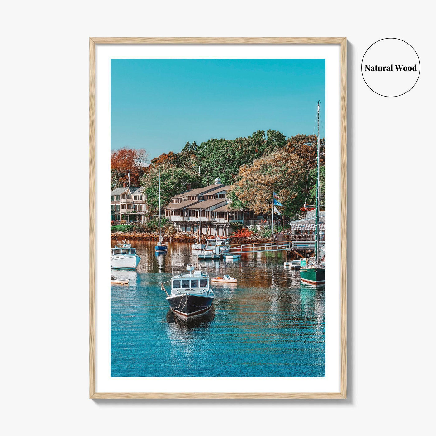 Ogunquit Fine Art Photo Print, Perkins Cove Maine Harbor Wall Decor Poster, USA