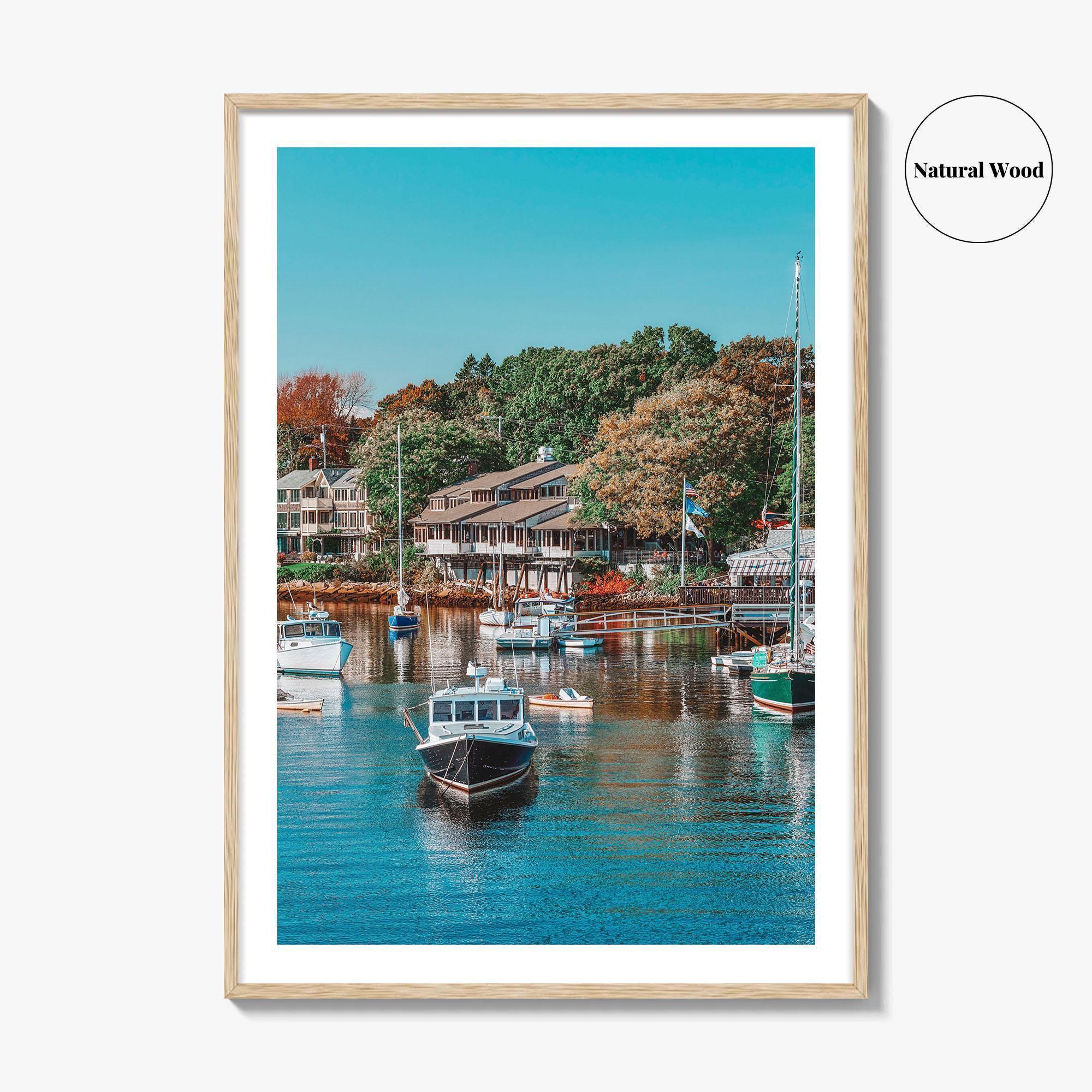 Ogunquit Fine Art Photo Print, Perkins Cove Maine Harbor Wall Decor Poster, USA