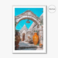 Puglia Fine Art Photo Print, Alberobello, Apulia Italy, Trulli Wall Poster