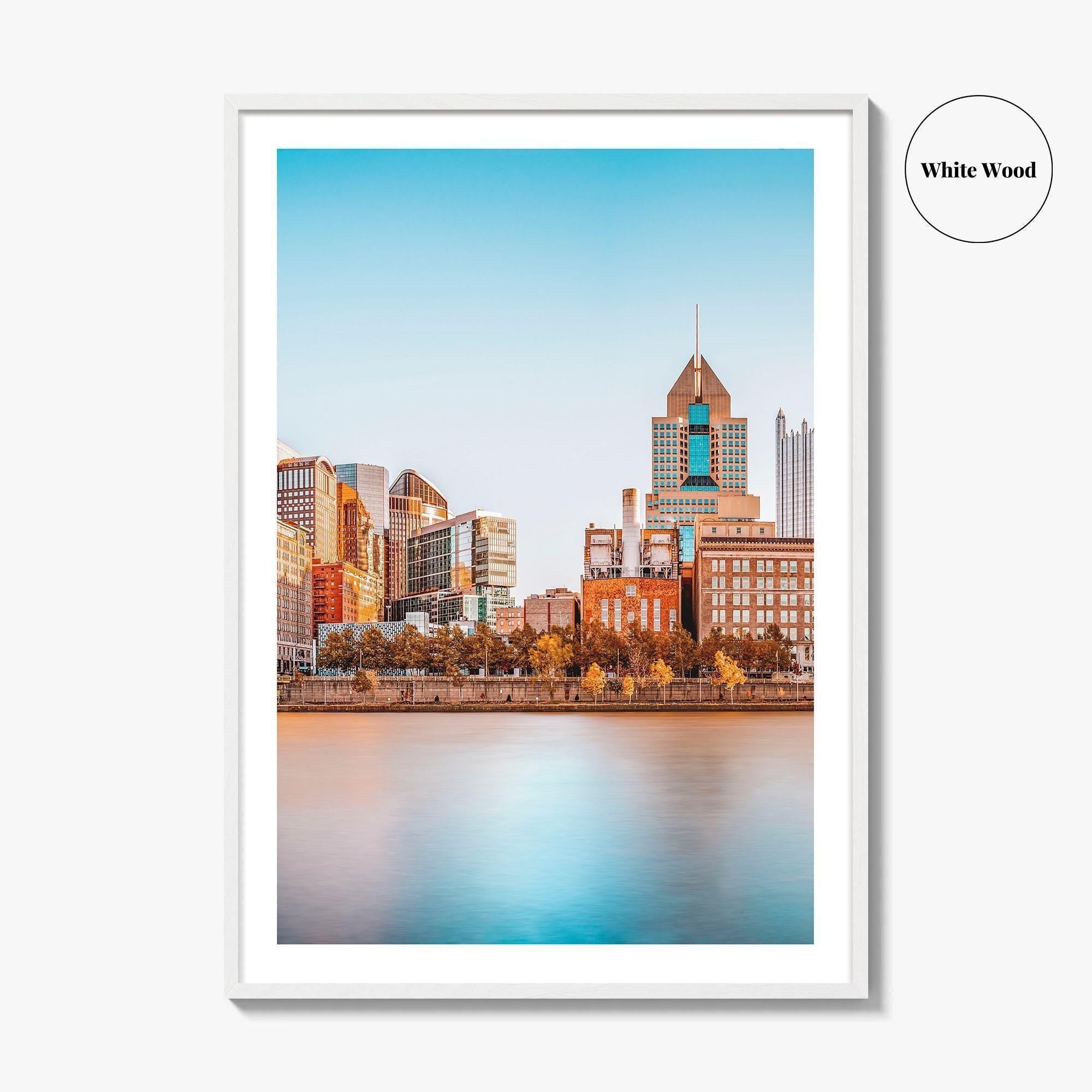 Pittsburgh Skyline Fine Art Photo Print, Roberto Clemente Bridge, Pennsylvania, Wall Poster, USA