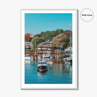 Ogunquit Fine Art Photo Print, Perkins Cove Maine Harbor Wall Decor Poster, USA