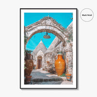Puglia Fine Art Photo Print, Alberobello, Apulia Italy, Trulli Wall Poster