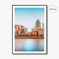 Pittsburgh Skyline Fine Art Photo Print, Roberto Clemente Bridge, Pennsylvania, Wall Poster, USA