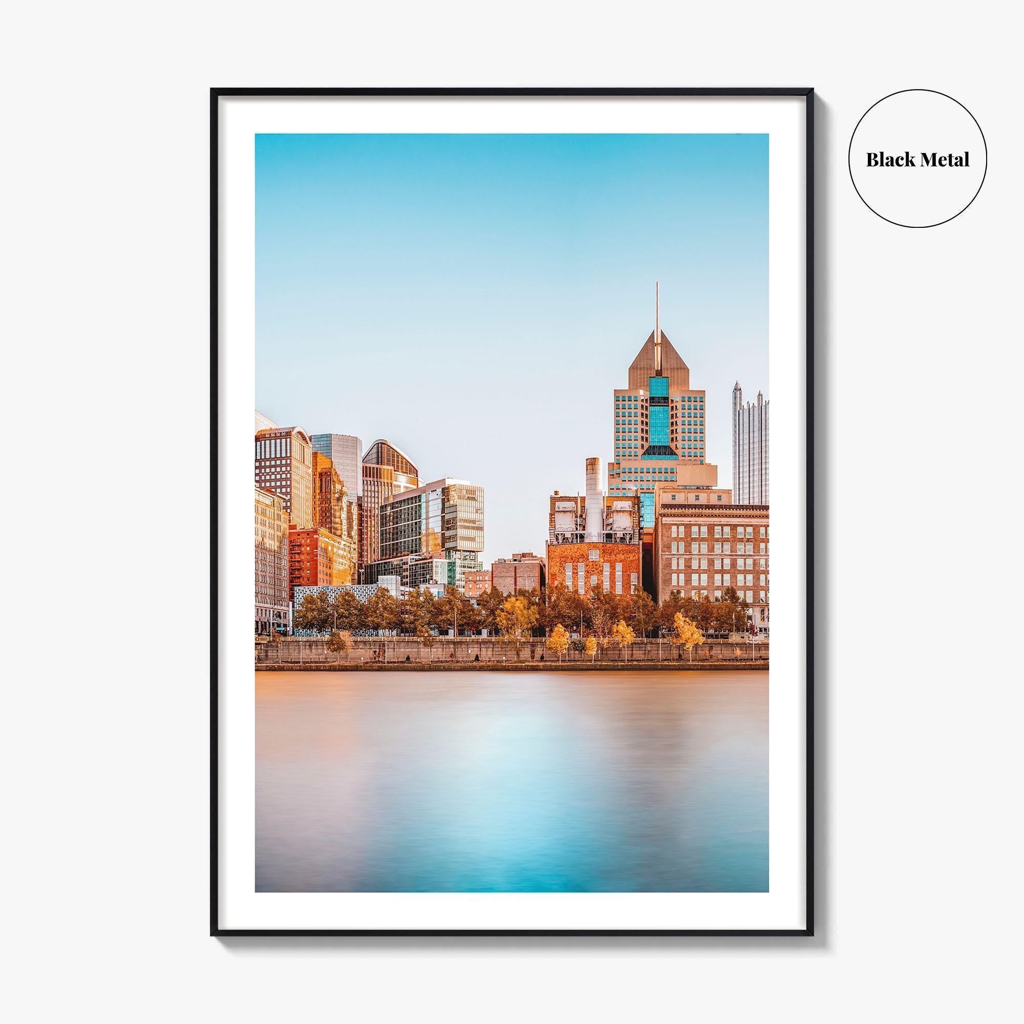 Pittsburgh Skyline Fine Art Photo Print, Roberto Clemente Bridge, Pennsylvania, Wall Poster, USA