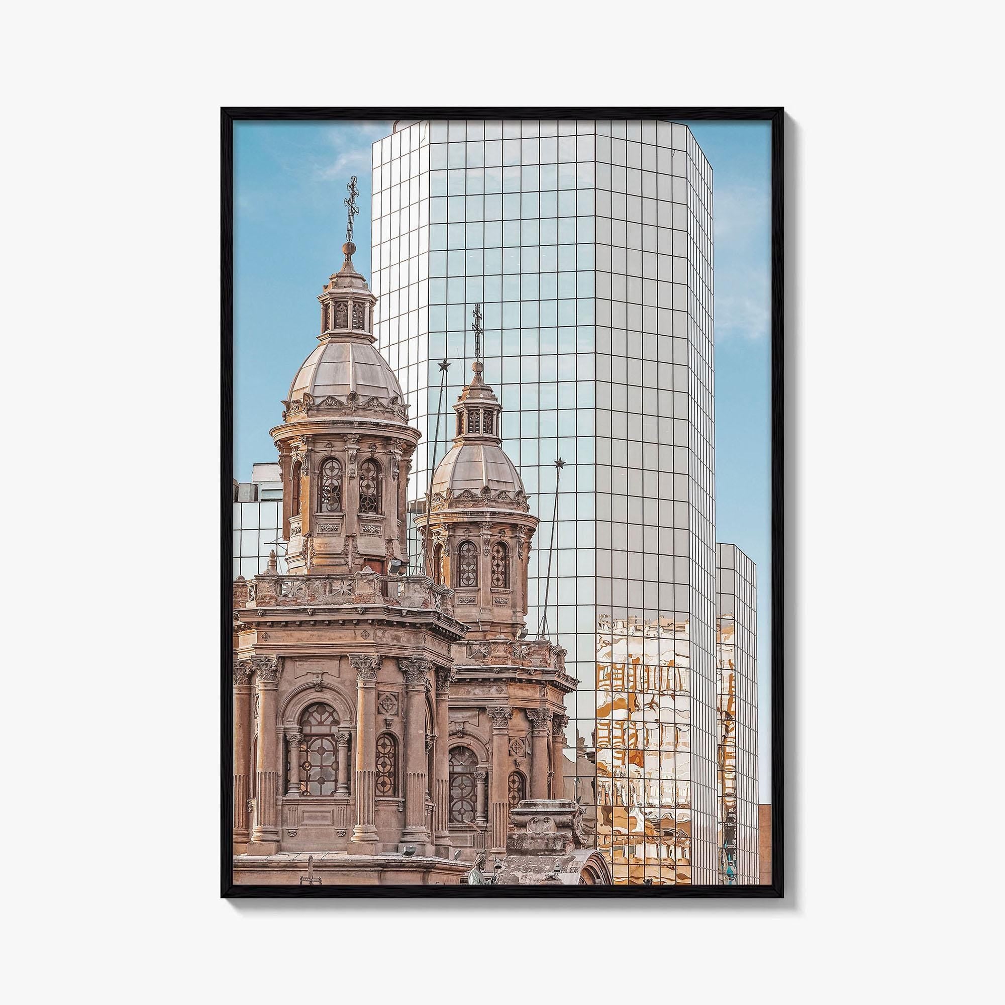 Santiago de Chile Skyline Fine Art Photo Print, Poster, Downtown Wall Decor