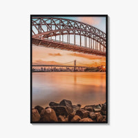 Queens New York Fine Art Photo Print, Astoria, Hell Gate Triboro Bridges, NYC