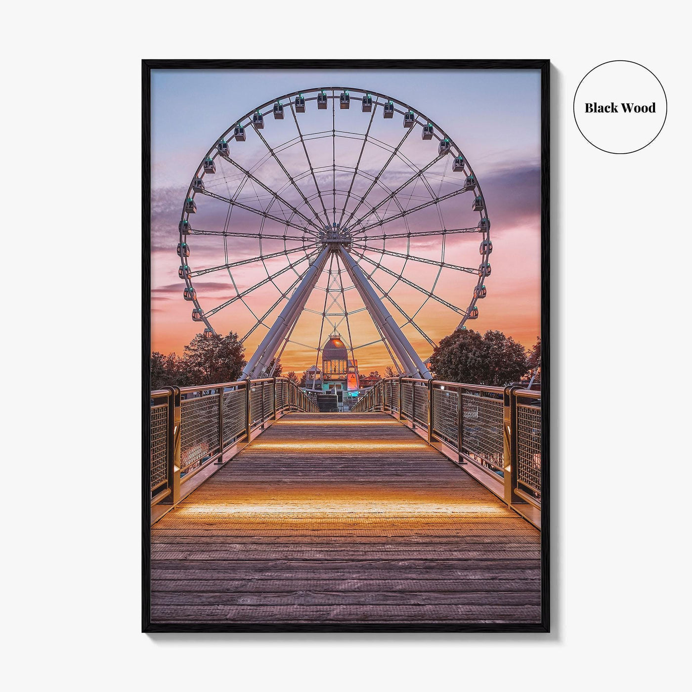 Montreal Fine Art Photo Print, Old Port Ferris Wheel, Quebec Canada Wall Poster