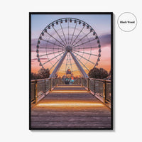 Montreal Fine Art Photo Print, Old Port Ferris Wheel, Quebec Canada Wall Poster