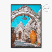 Puglia Fine Art Photo Print, Alberobello, Apulia Italy, Trulli Wall Poster
