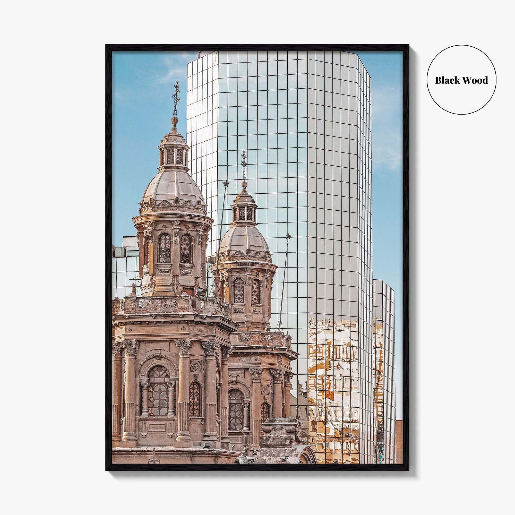 Santiago de Chile Skyline Fine Art Photo Print, Poster, Downtown Wall Decor