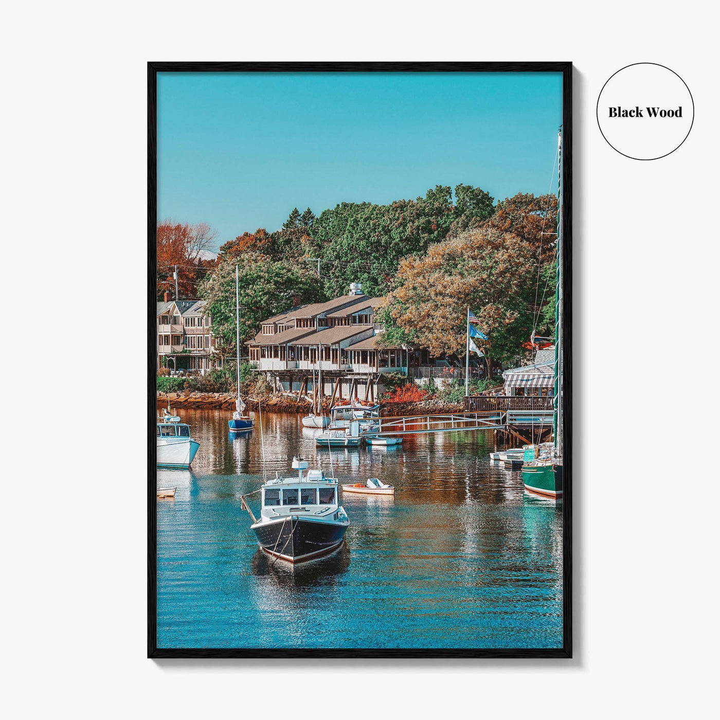 Ogunquit Fine Art Photo Print, Perkins Cove Maine Harbor Wall Decor Poster, USA