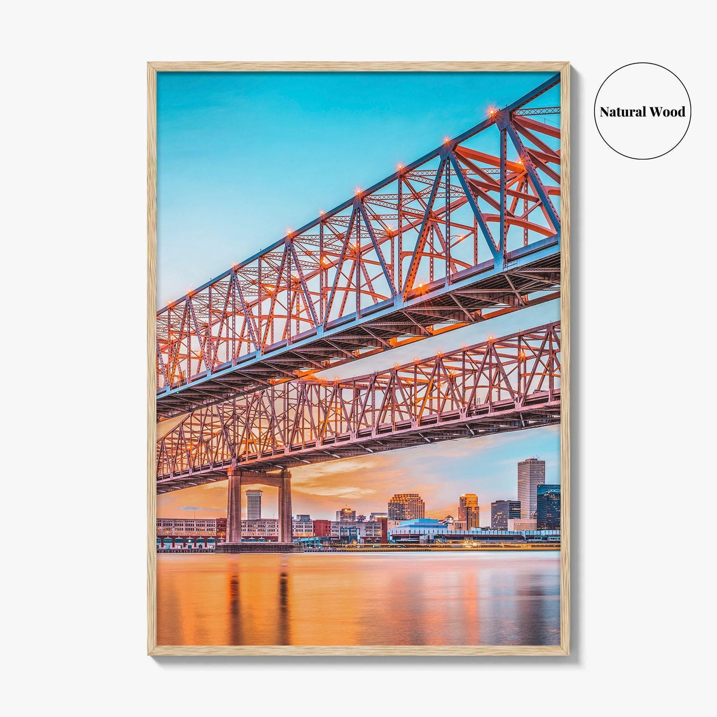 New Orleans Fine Art Photo Print, Louisiana, Mississippi River, Crescent City Connection Bridge, Poster