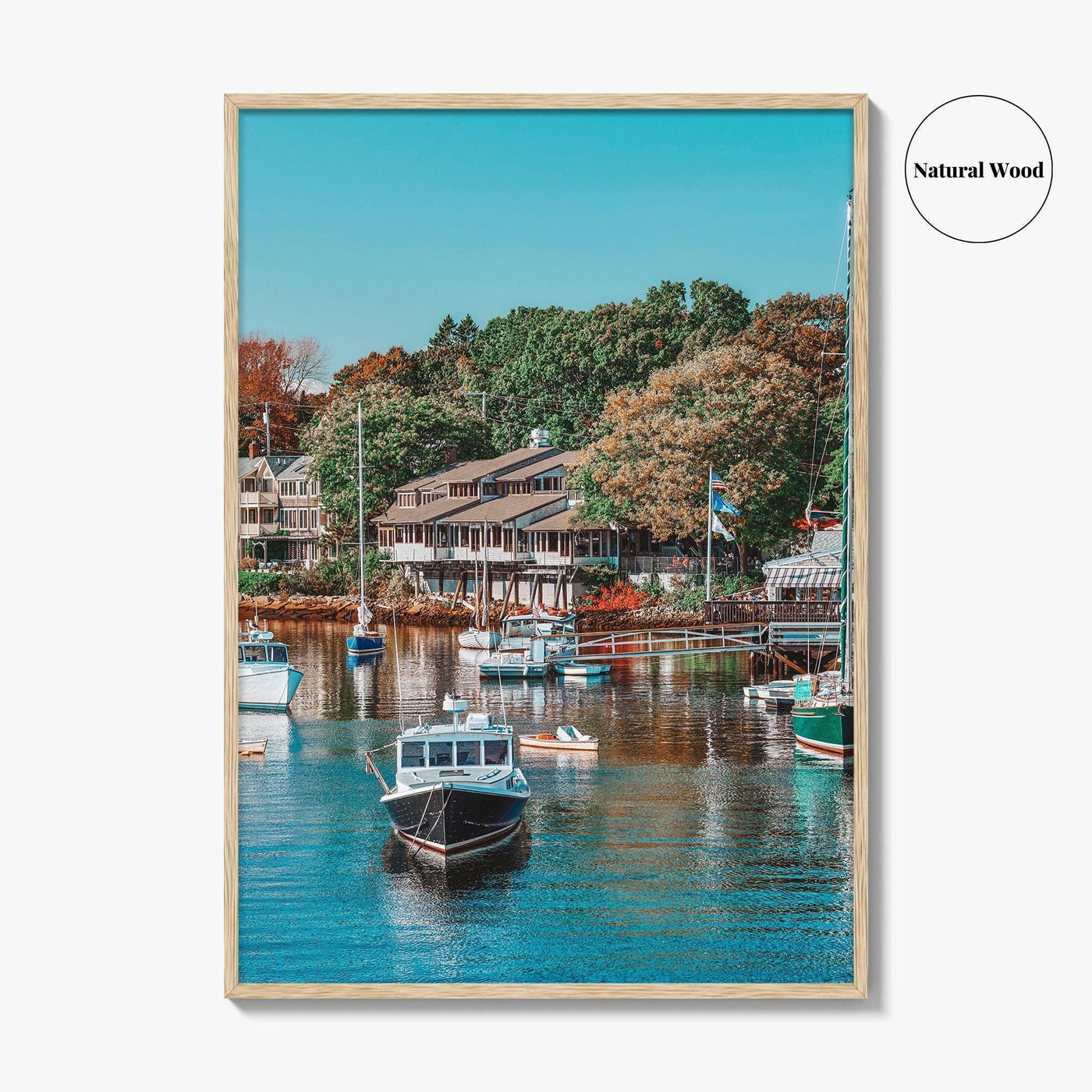 Ogunquit Fine Art Photo Print, Perkins Cove Maine Harbor Wall Decor Poster, USA