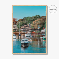 Ogunquit Fine Art Photo Print, Perkins Cove Maine Harbor Wall Decor Poster, USA