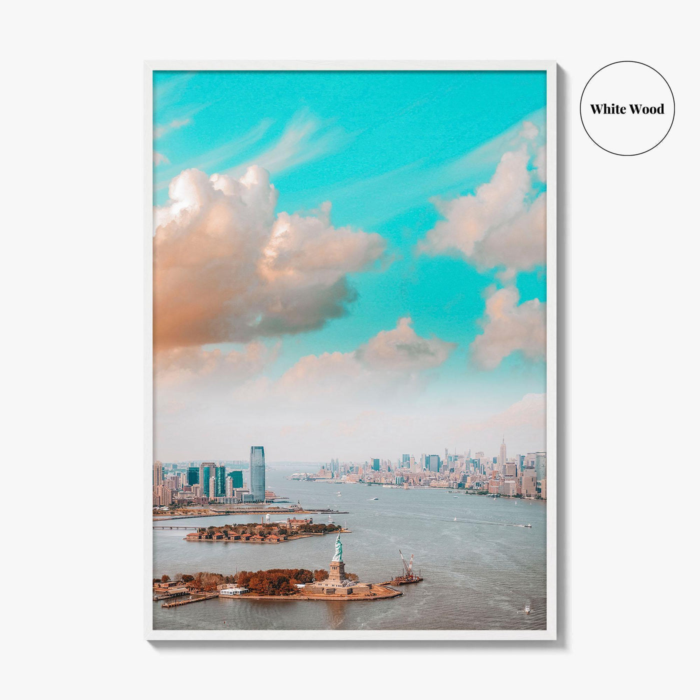New Jersey Skyline Fine Art Photo Print, Jersey City, NYC, Liberty Poster