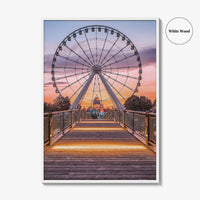 Montreal Fine Art Photo Print, Old Port Ferris Wheel, Quebec Canada Wall Poster