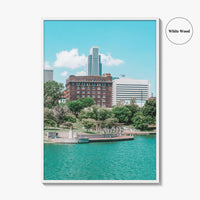 Omaha Skyline Fine Art Photo Print, Nebraska, Heartland of America Park, Wall Poster