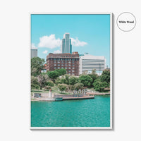 Omaha Skyline Fine Art Photo Print, Nebraska, Heartland of America Park, Wall Poster