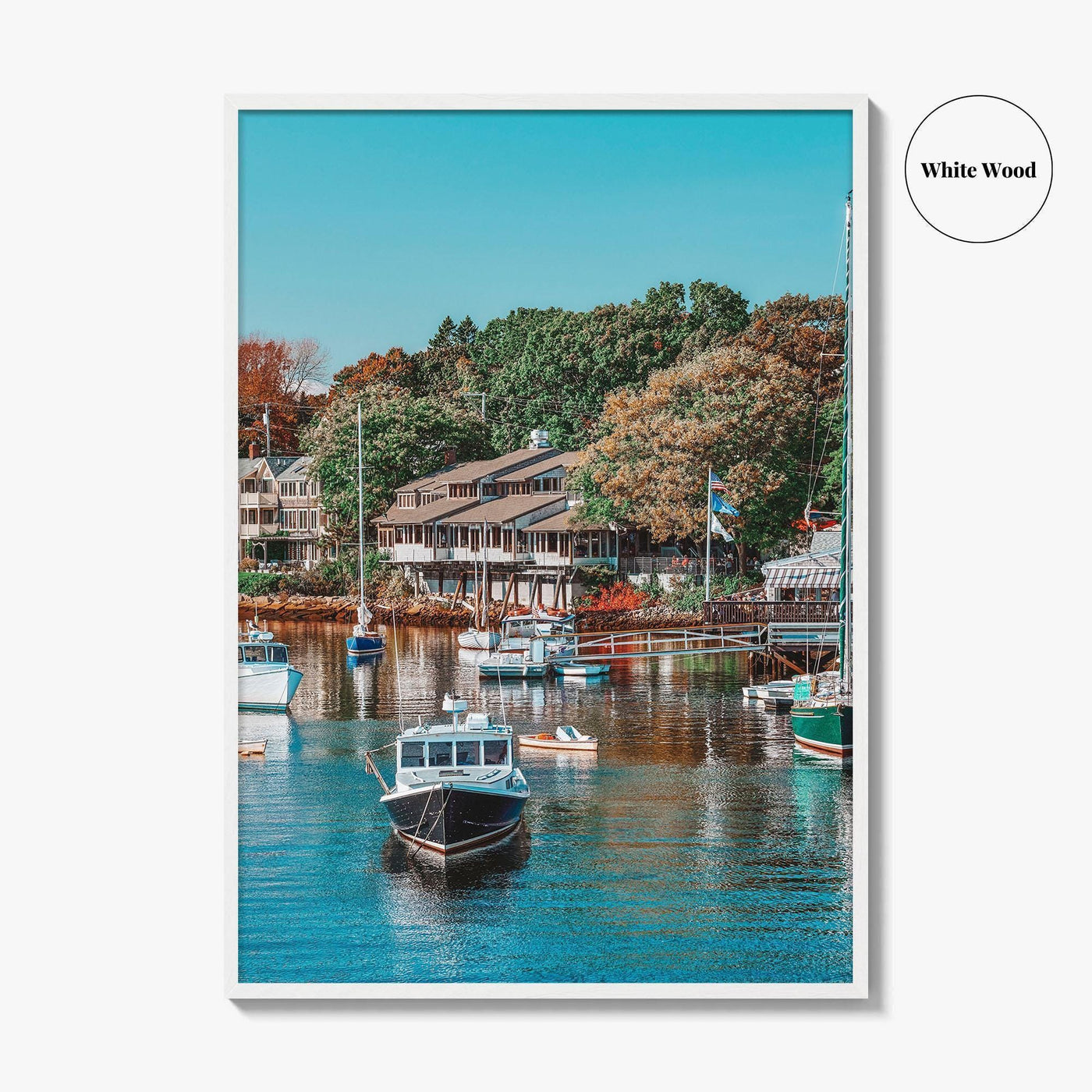 Ogunquit Fine Art Photo Print, Perkins Cove Maine Harbor Wall Decor Poster, USA