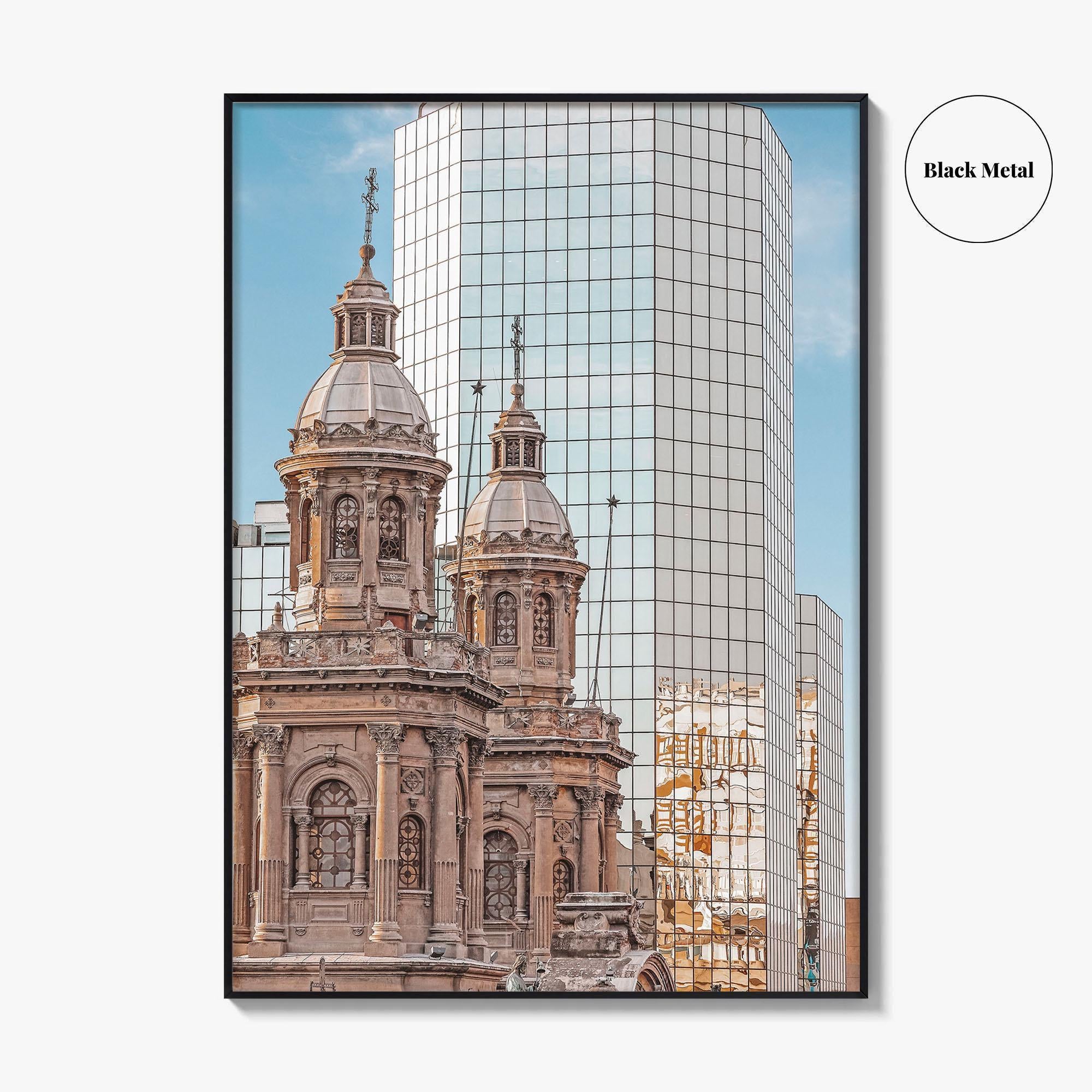 Santiago de Chile Skyline Fine Art Photo Print, Poster, Downtown Wall Decor