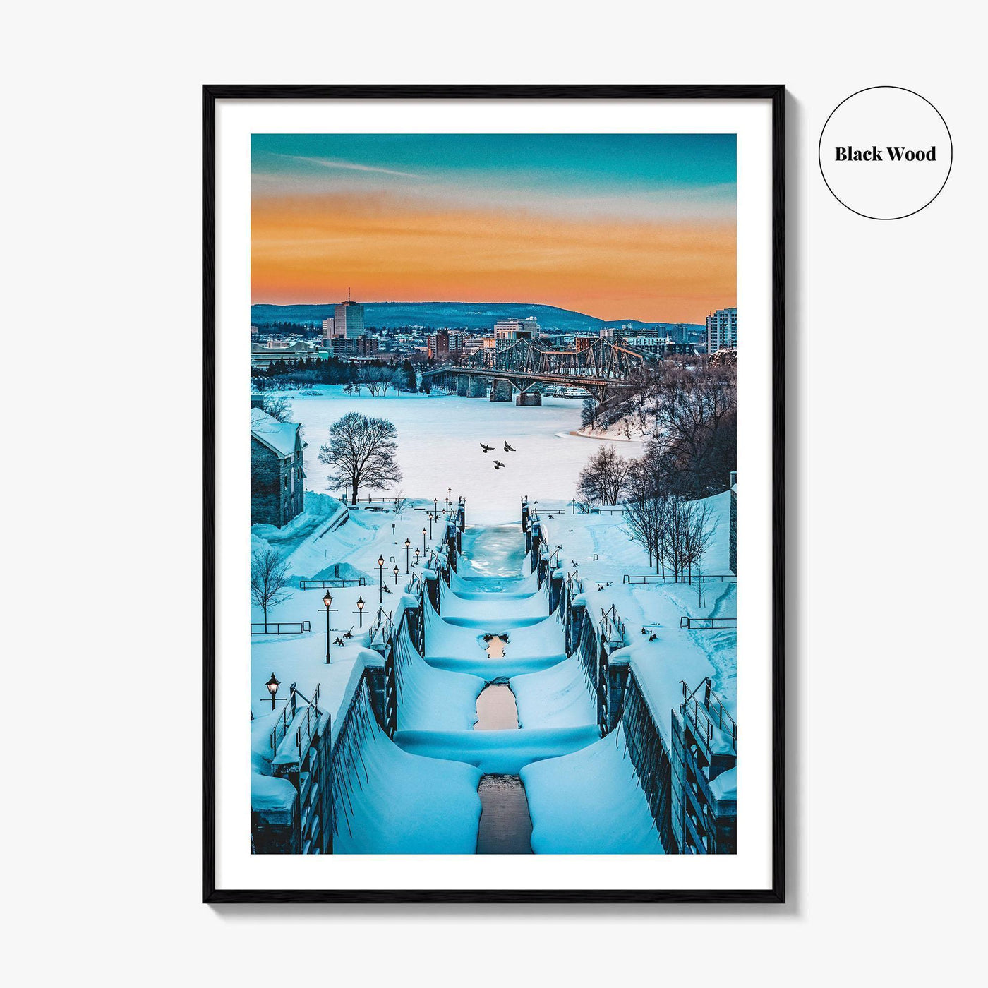 Ottawa Fine Art Photo Print, Rideau Canal Locks, Ontario Canada, Wall Decor Poster